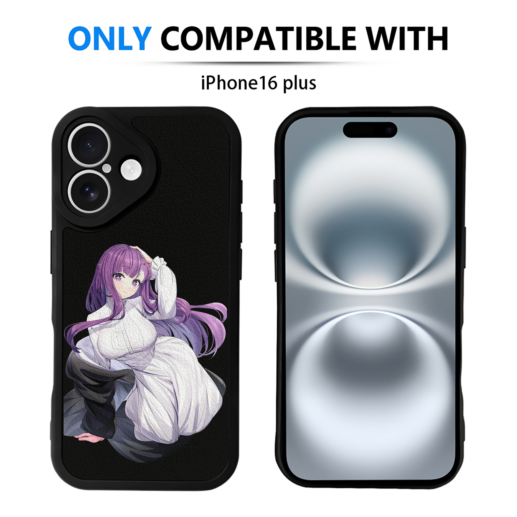 （画像用） 葬送のフリーレン Frieren 【iPhone 16シリーズ対応】シリコンスマホケース（レザー調） 材質：シリコン